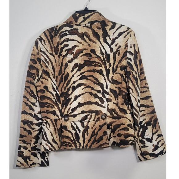 Anthracite Anthropologie Jacket Womens Size X-Large Cheetah Print 2 Button NWOT - Picture 4 of 11